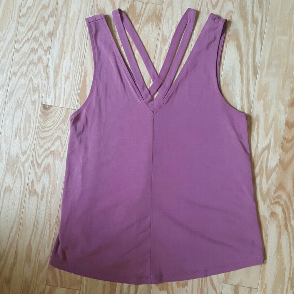 Pink AE soft and sexy sueded strappy tank